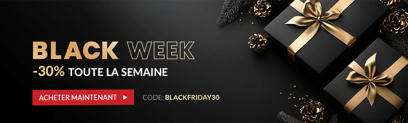 Black Week : –30% toute la semaine